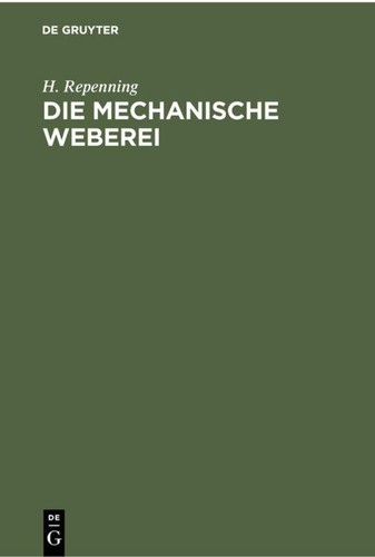 Die mechanische weberei - mechanische,